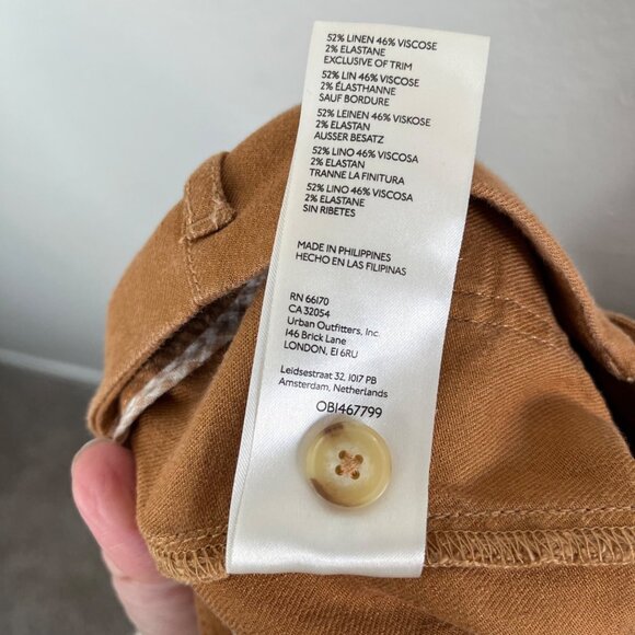 Maeve By Anthropologie Womens Relaxed Leg Trouser Pants Linen Blend Size 2 - Picture 3 of 13